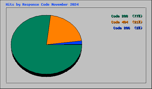 Hits by Response Code November 2024